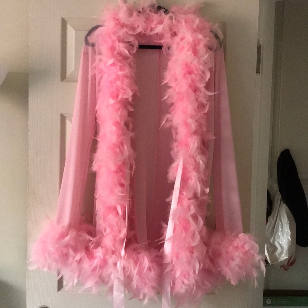 Pink HUSTLER store robe. Never worn.